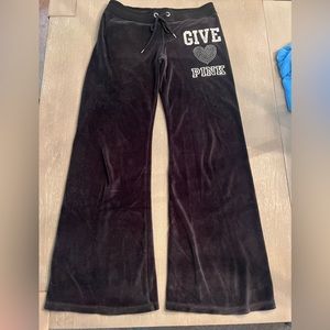 Victoria Secret PINK Velour Sweatpants - Size Small